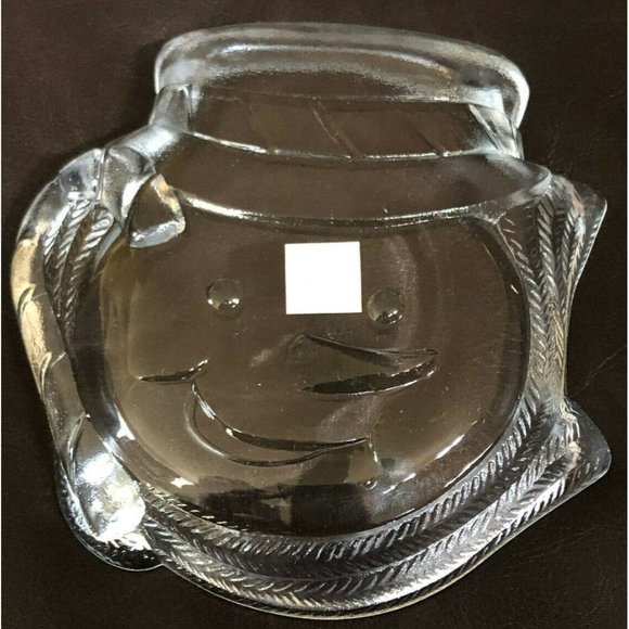 Mikasa Frosty's Magic Snowman Glass Sweet Dish Christmas Holidays in box NIB - Picture 4 of 4